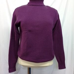 Neiman Marcus Rich Purple Turtleneck Sweater